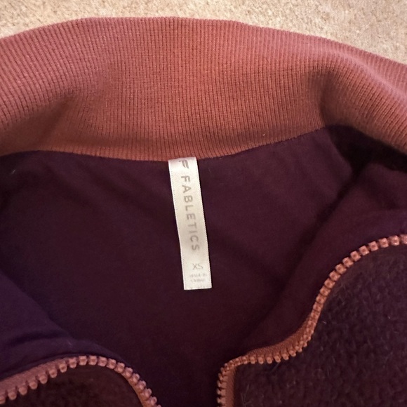 Fabletics Magenta Half Zip Sweater - Picture 2 of 5